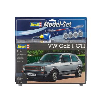 Modellbausatz REVELL "Model-Set VW Golf 1 GTI" Modellbausätze grau Kinder Modellbausätze Made in Europe