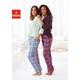 Pyjama H.I.S Gr. 36/38, bunt (mint, kariert, bordeau x, kariert) Damen Homewear-Sets Pyjamas