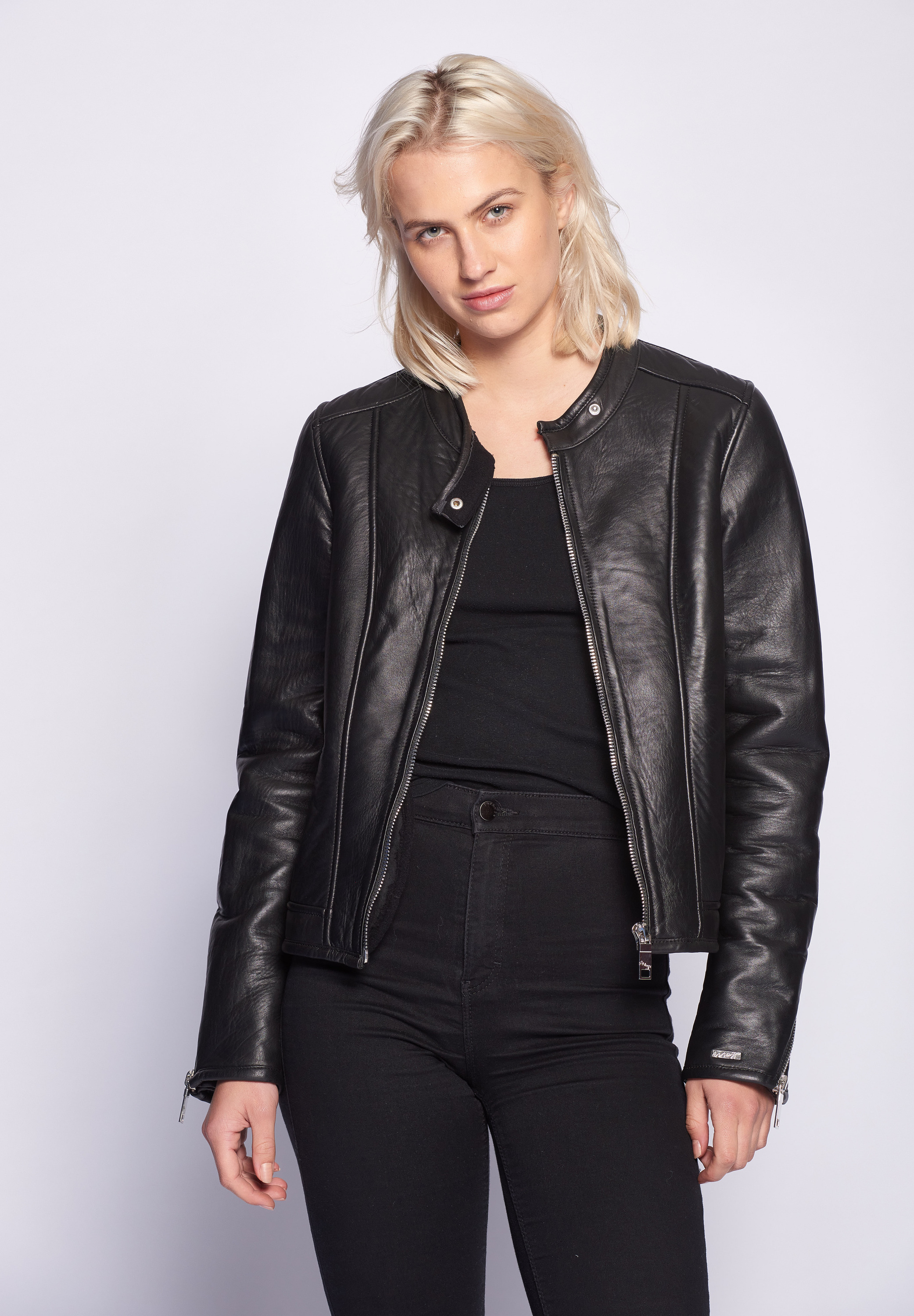Lederjacke MAZE "4201911", Damen, Gr. XXL, schwarz, Obermaterial: 100% Lammleder / Futter: 100% Polyester / Ärmelfutter: 100% Polyester, Jacken Image