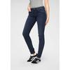 Skinny-fit-Jeans PEPE JEANS "SOHO", Damen, Gr. 25, Länge 32, blau (h45 schwarz used worn), Denim/Jeans, Obermaterial: 84% Baumwolle, 14% Polyester, 2% Elasthan, casual, skinny fit lang, Jeans, im 5-Pocket-Stil mit 1-Knopf Bund und Stretch-Anteil