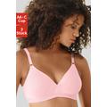 Bralette-BH PETITE FLEUR Gr. 75, Cup C, rosa (2 x weiß, 1 rosa) Damen BHs Triangel-BH Bügelloser-BH T-Shirt-BH BH-Set BH Bralettes