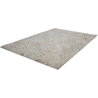 Fellteppich CALO-DELUXE "Scarllet 110" Gr. 2, beige (elfenbeinfarben), B:80cm H:8mm L:150cm, Leder, Kuhfell, Teppiche, echtes Rinderfell, Wohnzimmer Image