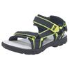 Sandale JACK WOLFSKIN "SEVEN SEAS 3 K", Gr. 34, blau (blau, lime), Synthetik, Textil, sportlich, Schuhe, mit Klettverschluss