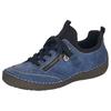Slip-On Sneaker RIEKER, Damen, Gr. 42, schwarz (jeansblau, schwarz), Nubuklederimitat, Textil, sportlich, Schuhe, Slipper, Schlupfschuh, mit elastischem Einschlupf, Topseller