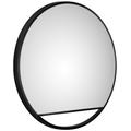 LED-Lichtspiegel TALOS Spiegel Gr. Ø 60 cm, schwarz (schwarz matt) Kosmetikspiegel rund, mit indirekter LED Beleuchtung in matt Ø 60 cm