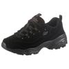 Sneaker SKECHERS "D'LITES PLAY ON", Damen, Gr. 42, schwarz, Nubuklederimitat, Textil, sportlich, Schuhe, Freizeitschuh, Halbschuh, Schnürschuh mit Air Cooled Memory Foam