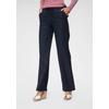 Leinenhose ANISTON CASUAL, Damen, Gr. 44, N-Gr, blau (marine), Web, Obermaterial: 55% Leinen, 45% Viskose, Leinenoptik, unifarben, Basic, figurumspielend lang, Hosen, mit Bindeband, Topseller