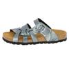 Pantolette LICO "Pantolette Bioline Flora", Gr. 36, grau, Synthetik, Schuhe, Topseller