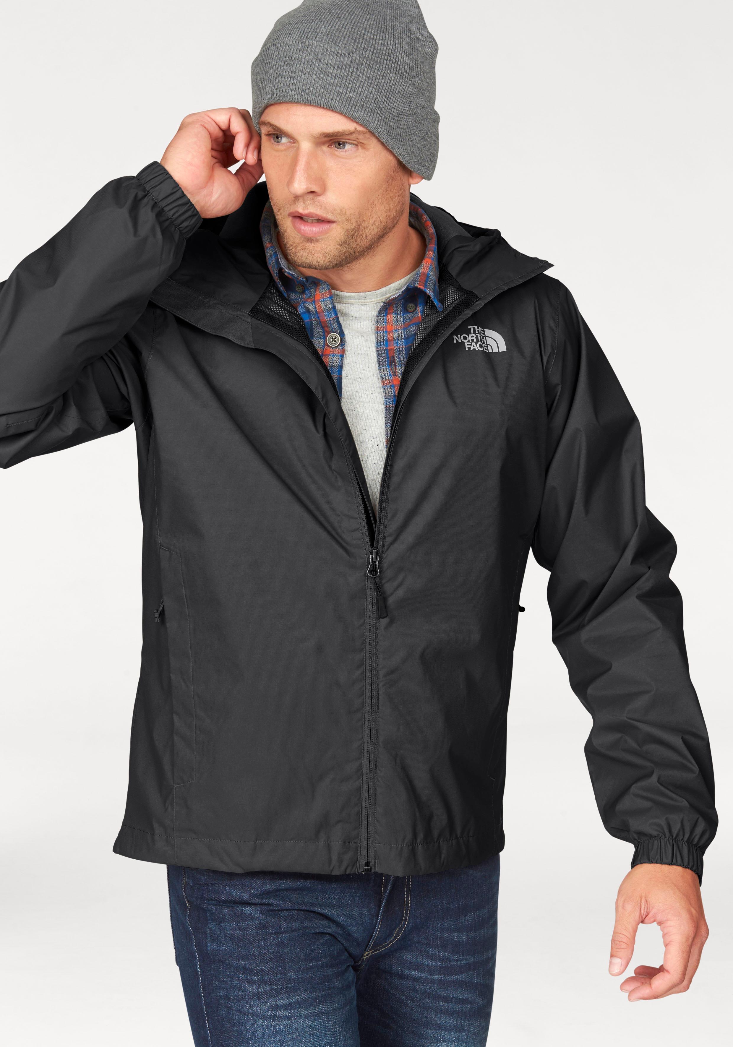 Regenjacke THE NORTH FACE "MEN´S QUEST JACKET", Herren, Gr. XL (56/58), schwarz, Web, Obermaterial: 100% Polyester. Futter: 100% Polyester, unifarben, hüftlang, hoch geschlossener Ausschnitt, mit innenliegendem Gummizug, Jacken Regenjacke, leichtes,...