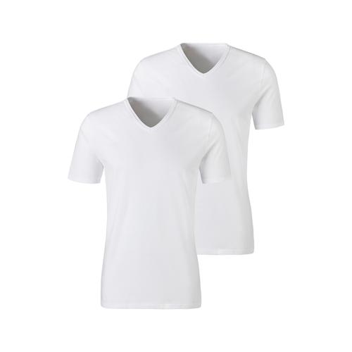 Unterziehshirt H.I.S Gr. XL, N-Gr, weiß Herren Unterhemden Sportunterwäsche mit V-Ausschnitt und kleinem Logo, Unterhemd, T-Shirt