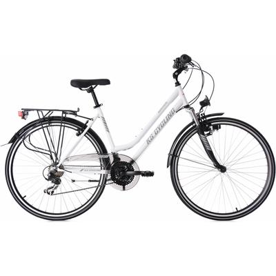 Trekkingrad KS CYCLING "Montreal" Gr. 48, weiß, Fahrräder, 48cm, 28 Zoll (71,12cm), für Damen, Kettenschaltung