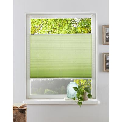 Plissee MY HOME "DAHRA - in Crush-Optik" Gr. 2, grün, B:50cm H:130cm, Obermaterial: 100% Polyester, Plissees, Fixmaß, Bestseller mit über 5500 4,5-Sterne-Bewertungen, Klemmträger Image