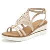 Sandalette LASCANA "Sommerschuh", Damen, Gr. 39, beige, Obermaterial: 100% Textilmaterial. Futter: 100% Lederimitat. Decksohle: 100% Textilmaterial. Laufsohle: 100% Synthetik, gemustert, feminin, Schuhe Sandalette, Sandalette, Sommerschuh mit...