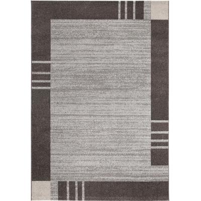Teppich ANDIAMO "Sant Jordi" Gr. 4, braun (schlamm), B:160cm H:7mm L:230cm, Kunstfaser, Teppiche, Kurzflor, modernes Design, mit Bordüre Image