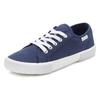 Sneaker LASCANA, Damen, Gr. 37, blau (marine), Obermaterial: 100% Textilmaterial. Futter: 100% Textilmaterial. Decksohle: 100% Textilmaterial. Laufsohle: 100% Synthetik, unifarben, casual, Schuhe Canvassneaker Sneaker low Skaterschuh, aus Textil,...