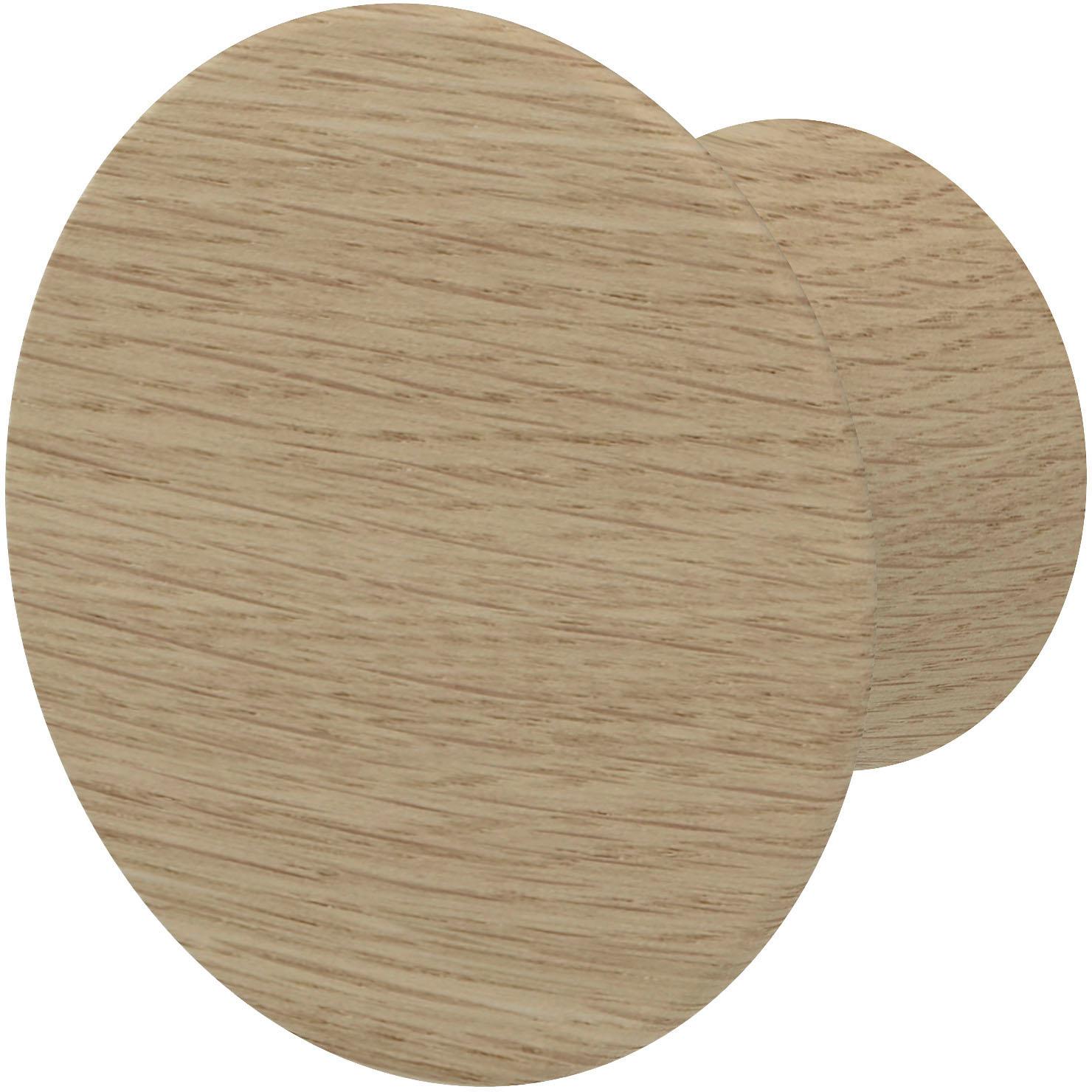 Hakenleiste HAMMEL FURNITURE "Mistral Wandgarderobe, Hakenleiste", weiß (eiche weiß pigmentiert), B:9cm H:6,5cm Ø:9cm, Massivholz, Hakenleisten, aus massivem Holz, Ø 9 oder Ø 13 cm