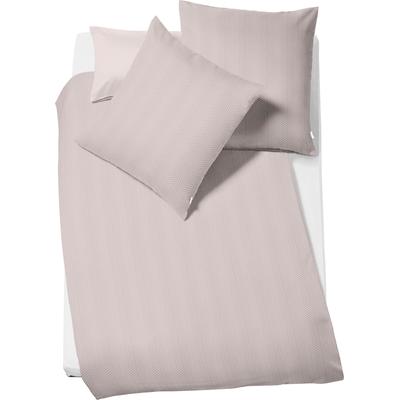 Bettwäsche FLEURESSE "Jade", rosa (silberfarben, rosé), B/L: 155cm x 200cm, , Mako-Damast, B/L: 80cm x 80cm, Mako-Damast, Obermaterial: 100% Baumwolle, Bettwäsche, mit dezentem Muster Image