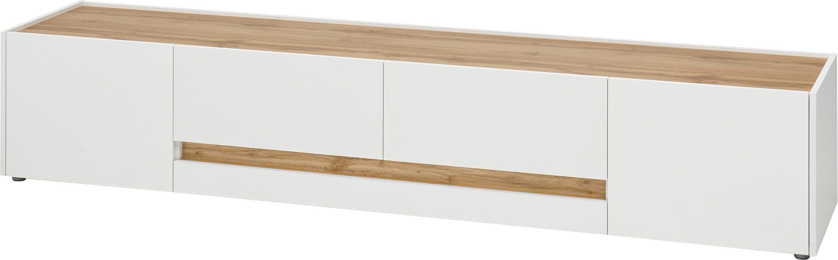 Lowboard INOSIGN "City/Giron, moderner TV-Schrank, Kommode, TV-Unterschrank", weiß, B:220cm H:40cm T:45cm, FSC-zertifizierter Holzwerkstoff, Sideboards, Lowboard, zeitlos, modern, ausreichend Stauraum, vielseitig einsetzbar