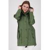 Regenjacke DEPROC ACTIVE "Friesennerz ankerglutliebe WOMEN", Damen, Gr. 34 (XS), grün (dunkelgrün), Obermaterial: 100% Polyurethan; Futter: 100% Polyester, casual, figurumspielend, Langarm gerader Abschluss mit Druckknopf, Jacken, auch in Großen...