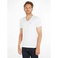 T-Shirt TOMMY JEANS "TJM ORIGINAL JERSEY V NECK TEE" Gr. S (46), weiß (100 classic white) Herren Shirts T-Shirts