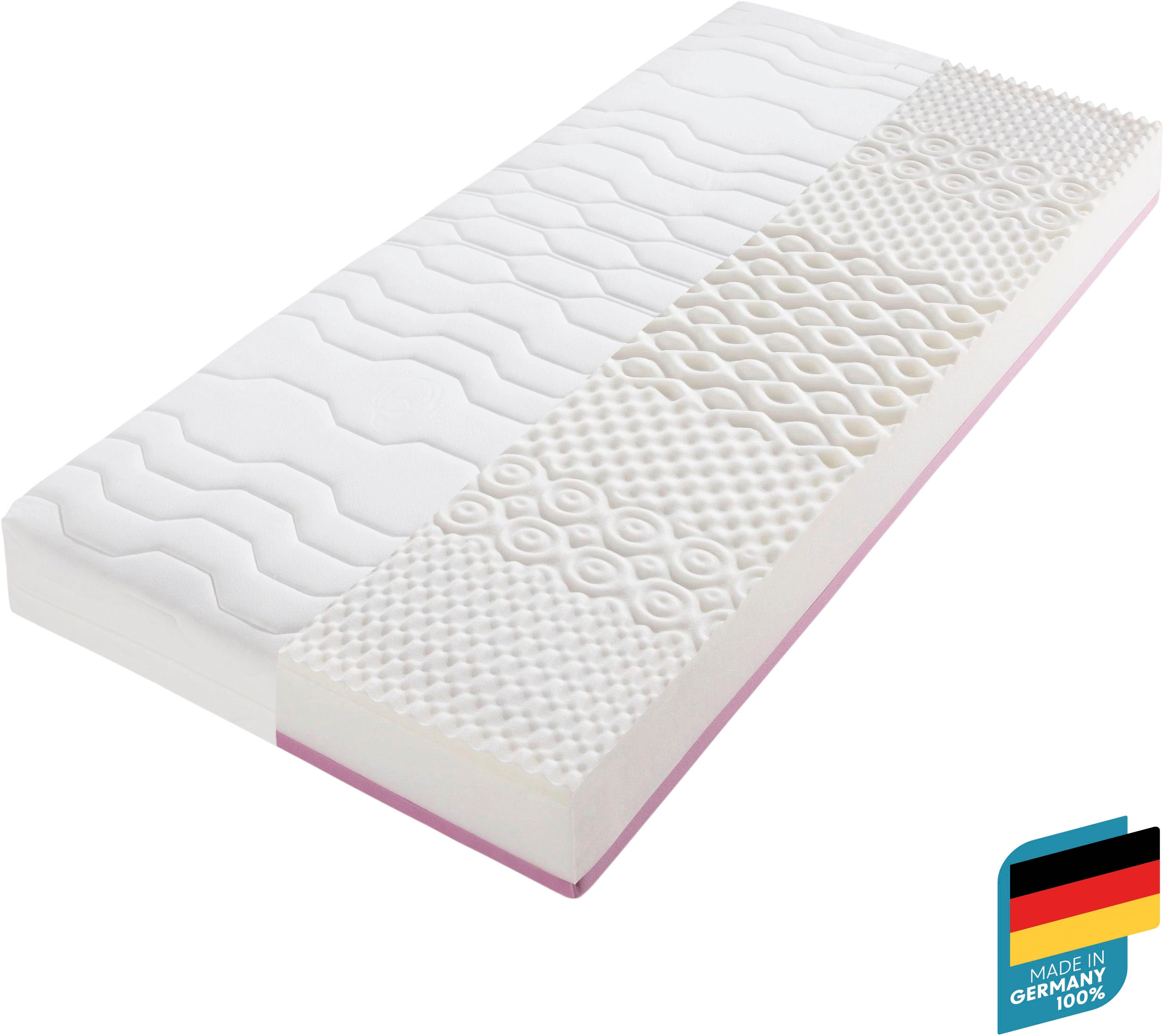 Taschenfederkernmatratze BECO "TFK Duoflex", weiß, B:140cm H:20cm L:200cm, Bezug: 100% Polyester. Steppfüllung: 100% Polyester, Matratzen, zwei Härtegrade in einer Matratze, verschiedene Größen erhältlich Image