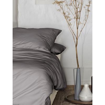 Bettwäsche IRISETTE "Premium Satin Bettwäsche Paris", grau (grafit), B/L: 155cm x 220cm, , Mako-Satin, B/L: 80cm x 80cm, Mako-Satin, Obermaterial: 100% Baumwolle, Bettwäsche, hochwertige Uni Premium Bettwäsche mit Reißverschluss, 100% Baumwolle Image