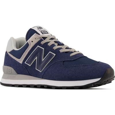 Sneaker NEW BALANCE "ML574 Core", Gr. 42, blau (dunkelblau, grau), Leder, Textil, Schuhe Modernsneaker, Topseller