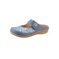 Clog FRANKEN-SCHUHE Gr. 39, blau (jeansblau) Damen Schuhe Clogs Sabots