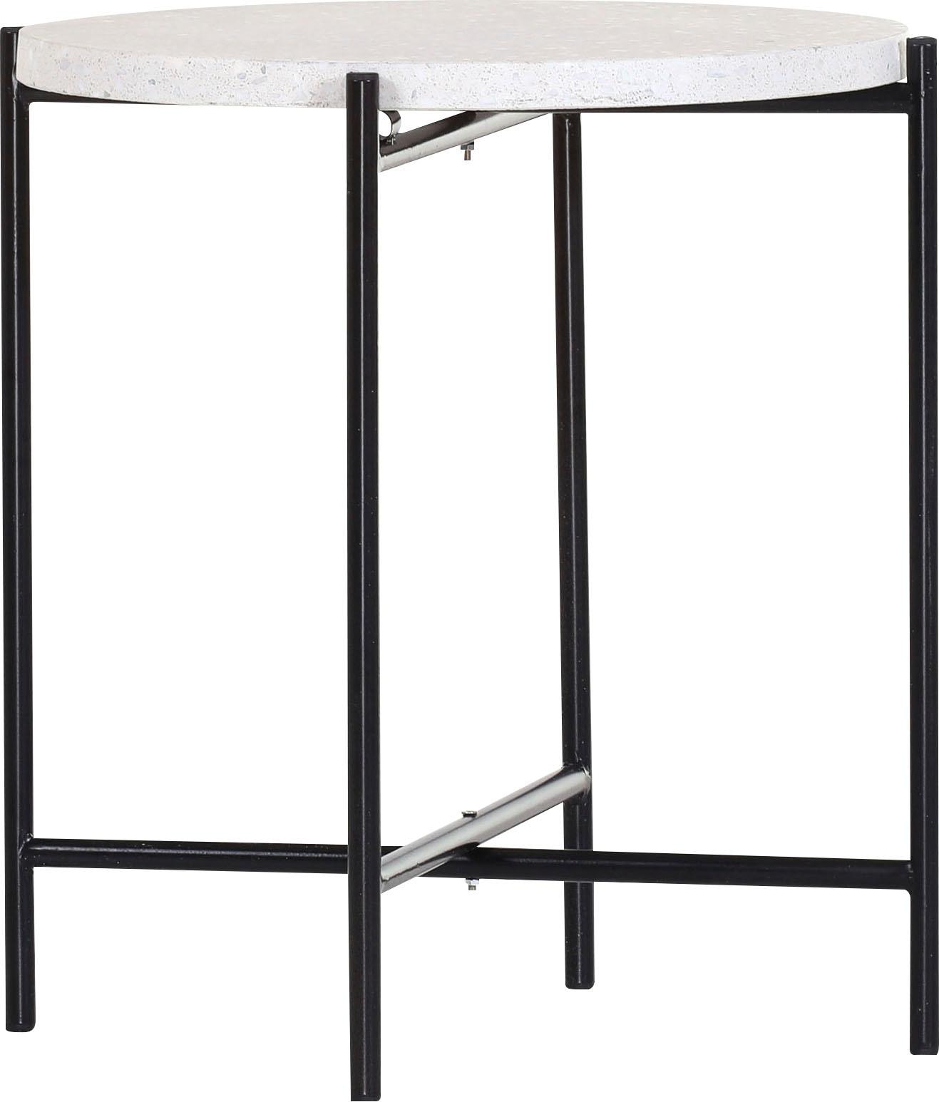 Beistelltisch GUTMANN FACTORY "Terrazzo", schwarz (schwarz, weiß), Tische