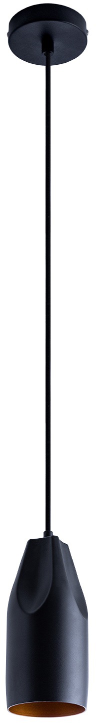 PACO HOME Pendelleuchte "HURLEY I", schwarz, 1, Ø 12cm H: 28,5cm, Leuchten, Hängelampe Esszimmer Küchenlampe Hängend Esstischlampe Innen Gold Image