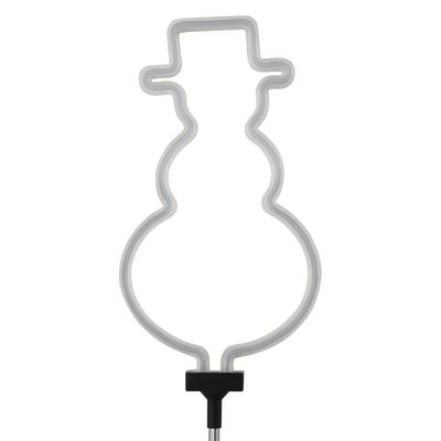 LED Gartenleuchte BONETTI "Schneemann", schwarz-weiß (weiß, silberfarben, schwarz), Lampen, LED Neon Stab für den Garten Image