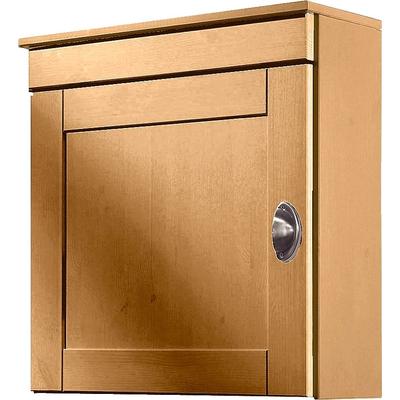 Hängeschrank HOME AFFAIRE "Oslo", beige (natur gebeizt, gewachst), B:50cm H:55cm T:29cm, Massivholz, Schränke, 50 cm breit, aus massiver Kiefer, 1 Tür, Metallgriff, Landhaus-Optik Image