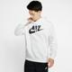 Kapuzensweatshirt NIKE SPORTSWEAR "Club Fleece Men's Graphic Pullover Hoodie" Gr. L, weiß Herren Sweatshirts Hoodies