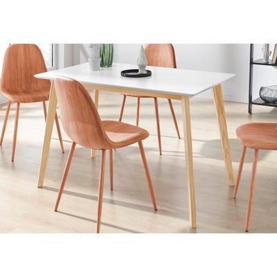 Esstisch INOSIGN "Cody", weiß, B:120cm H:76cm T:70cm, Tische, Esstisch Holz-Esstische Küchentisch Rechteckiger Esstisch, mit Beinen aus Massivholz eckige MDF-Tischplatte, in 2 Farbvarianten Image