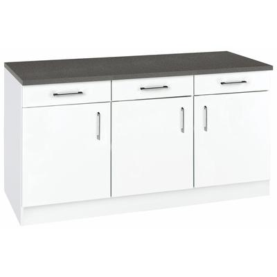 Unterschrank KOCHSTATION "KS-Haiti", weiß, B:150cm H:85cm T:60cm, Schränke, Breite 150 cm Image