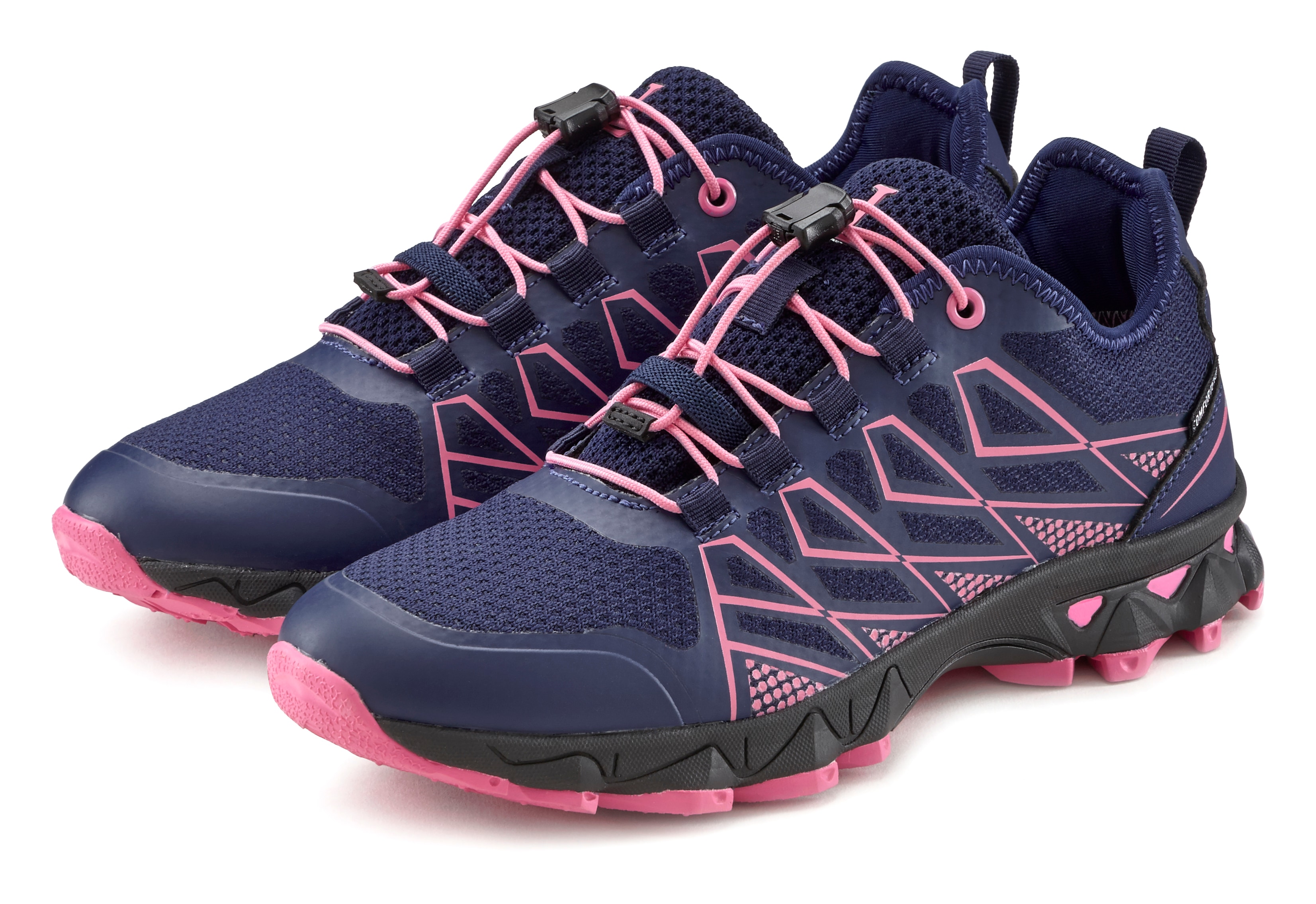 Sneaker LASCANA ACTIVE "Outdoorschuh, Halbschuh, Trekkingschuh, Wanderschuhe", Damen, Gr. 39, blau (blau, pink), Obermaterial: 100% Synthetik. Decksohle: 100% Textilmaterial. Futter: 100% Textilmaterial. Laufsohle: 100% Synthetik, mehrfarbig, Schuhe...