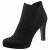 High-Heel-Stiefelette TAMARIS, Damen, Gr. 39, schwarz, Textil, elegant, Schuhe, Abendmode, High-Heel-Stiefelette, Ankleboots im femininen Look