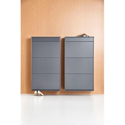 Schuhkipper HAMMEL FURNITURE "Mistral Schuhschrank, Schuhkommode, Schuhaufbewahrung", grau (graphit), B:70cm H:128cm T:32,5cm, Spanplatte, Sideboards, mit drei Schubladen für Schuhe, B: 70 cm, anpassungsbar Designmöbel Image