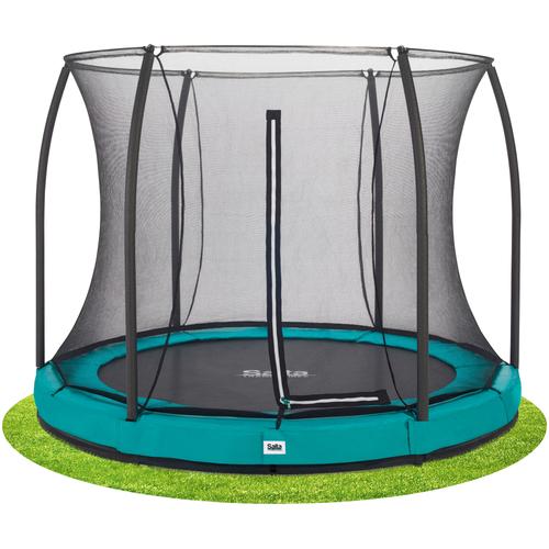 „Gartentrampolin SALTA „“Comfort Edition Ground““ Trampoline Gr. Ø 305 cm, grün (schwarz, grün) Kinder Trampoline Schutzrand“