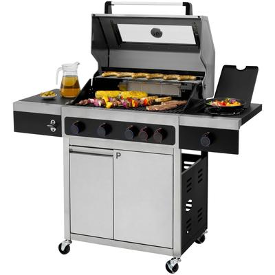 Gasgrill TEPRO "Keansburg 4 Special Edition", grau (schwarz, edelstahlfarben), B:138cm H:118cm T:62cm, Grills, BxTxH: 13