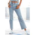 Weite Jeans BUFFALO Gr. 34, N-Gr, blau (light, blue, washed) Damen Jeans 5-Pocket-Jeans Weite Bestseller