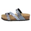 Pantolette LICO "Pantolette Natural Glitter", Gr. 37, grau, Synthetik, Schuhe