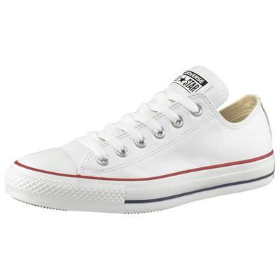 Sneaker CONVERSE "Chuck Taylor All Star Basic Leather Ox" Gr. 37, weiß (white) Schuhe Bekleidung
