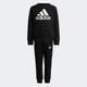 Trainingsanzug ADIDAS SPORTSWEAR "ESSENTIALS LOGO FRENCH TERRY JOGGINGANZUG" Gr. 116, schwarz-weiß (black, white) Kinder Sportanzüge Trainingsanzüge