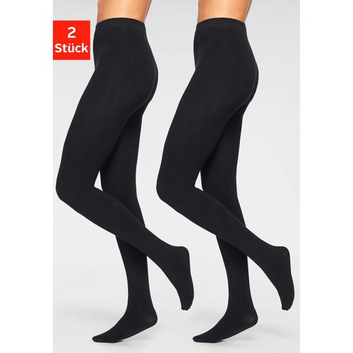 Thermostrumpfhose LAVANA Gr. S (36/38), schwarz Damen Strumpfhosen mit angerauter Innenseite