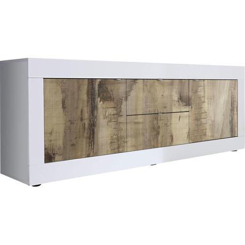 „Lowboard LC „“Basic““ Sideboards Gr. B/H/T: 210 cm x 66 cm x 43 cm, 2, weiß (weiß hochglanz lack, pero) Lowboards Sideboards Breite 210 cm“