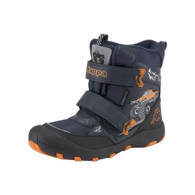 Winterboots KAPPA, Damen, Gr. 25, blau (navy, orange), Synthetik, sportlich, Schuhe, Snowboots, Winterstiefel, Winterschuhe, mit coolen Lichteffekten