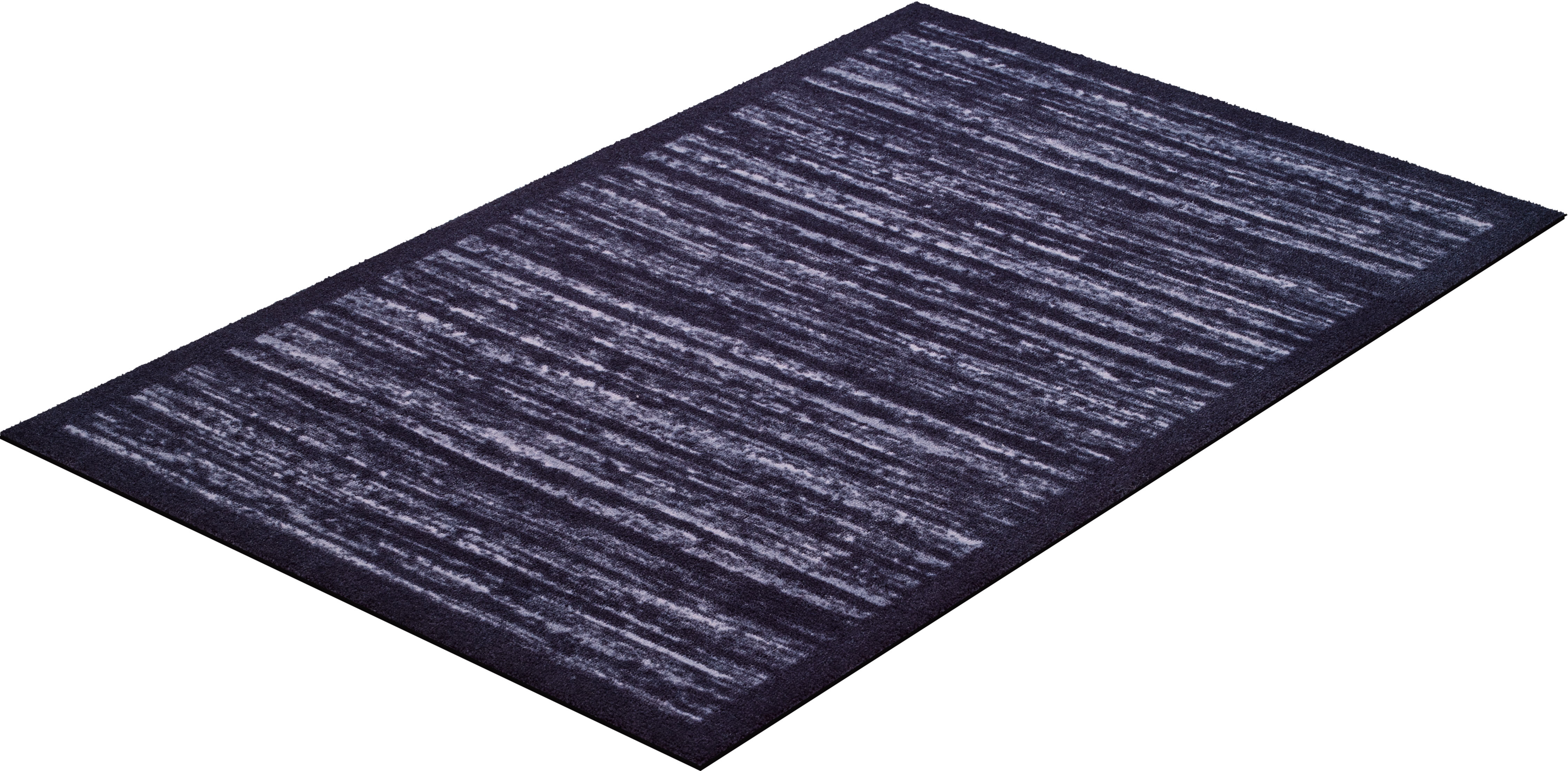 Teppich GRUND "Hamada", grau (grau, schwarz), B:75cm H:8mm L:120cm, Kunstfaser, Teppiche, In- und Outdoor geeignet, Teppich mit Bordüre Image