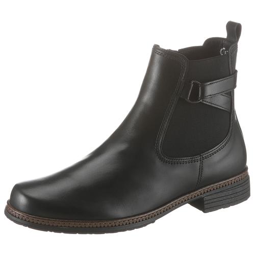 Chelseaboots GABOR Gr. 40, schwarz Damen Schuhe Blockabsatz, Stiefelette, Businessmode mit Stretcheinsatz Bestseller