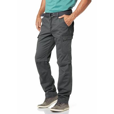Cargohose MAN'S WORLD, Herren, Gr. 52, N-Gr, grau, Obermaterial: 100% Baumwolle, unifarben, casual, bequem lang, Hosen, mit Zip-Off Funktion, Topseller